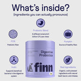 Finn Digestive Probiotics for Dogs - Complete Digestive System Support with Pumpkin, Prebiotics, & Live Probiotics - Vet Recommended & Made in The USA - 90 Soft Chews