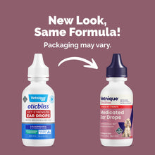 Load image into Gallery viewer, Vetnique Oticbliss Cat &amp; Dog Ear Infection Treatment/Dog Ear Allergy Relief Drops, MicroSilver Yeast Infection Treatment for Dogs, Hydrocortisone for Itching, Redness Swelling (Ear Infection)
