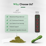 Dog Teeth Cleaning Powder - Fortify Dental Powder for Dogs - Plaque Remover and Freshens Bad Breath with Fresh Green Supplements - Contains Kelp, Probiotics, and Other Tooth Cleaning Ingredients