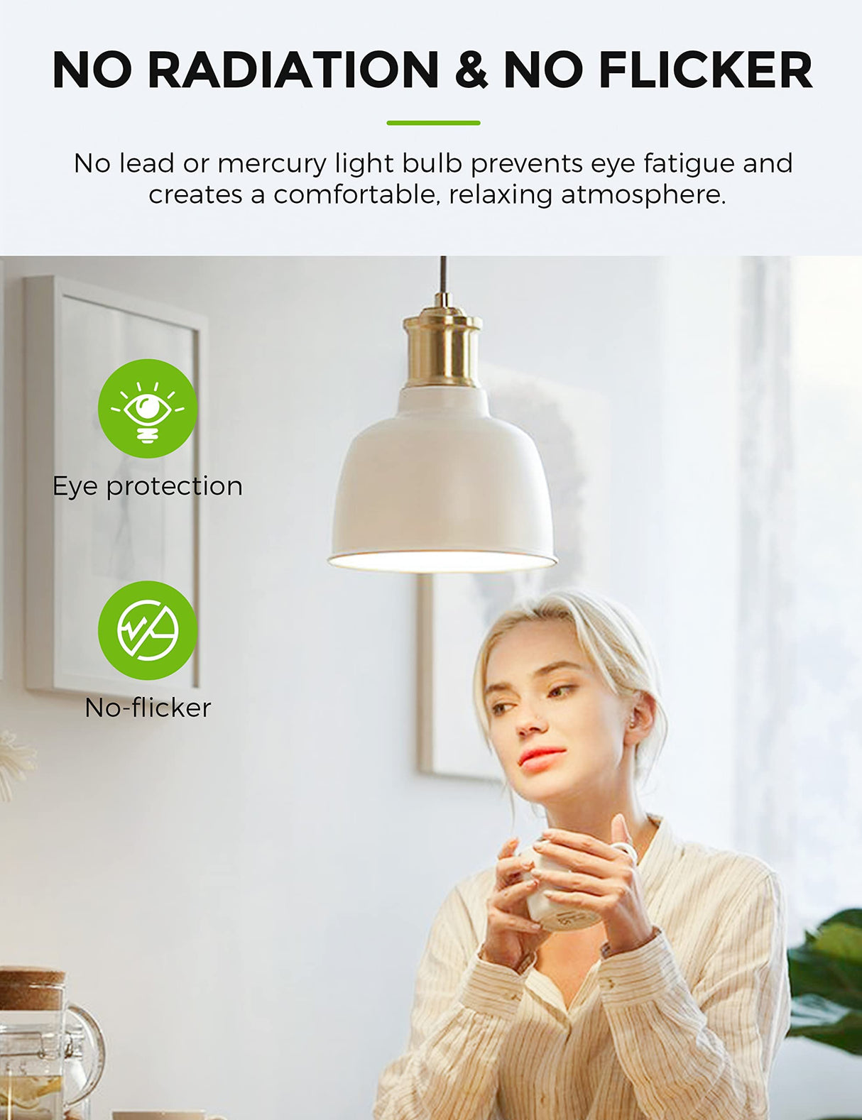 LOHAS A21 Bright LED Light Bulb, 150W-200W Equivalent LED Bulbs, 23 Watt Garage Light Bulbs, Daylight 5000K, 2500 Lumen High Watt Super Bright Porch Light Bulb, Non-Dimmable, for Home Lighting, 4 Pack
