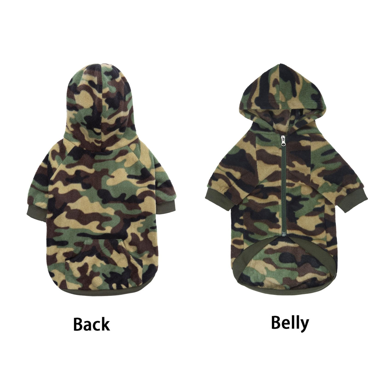 Camo French Bulldog Clothes Dog Hoodie Sweatshirts with Pockets for Small Dogs Puppy Chihuahua Coat Clothing Pet Cat Hoodie Fleece Dog Sweaters Costume