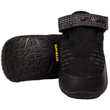 Ruffwear, Ridgeline Dog Boots, Breathable Knit Upper, Nonslip Rubber Outsole, Multi-Directional Lugs, TPU Toe Rand, Reflective Strap, Easy On/Off, for Hot Pavement & Trail, Obsidian Black, 2.50"