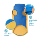 Gooby Half Stretch Fleece Vest Dog Sweater - Pink, X-Large - Warm Pullover Fleece Dog Jacket with D-Ring Leash for Small to Medium Dogs