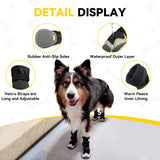 Billionchains Dog Boots for Small to Large Breed, Waterproof Paw Protectors Anti-Slip Dog Winter Shoes with Adjustable Straps, Size 5