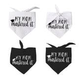 2 Pack My Mom Mastered It Dog Bandana Mom Graduation Announcement Gift (My Mom Mastered It DB)
