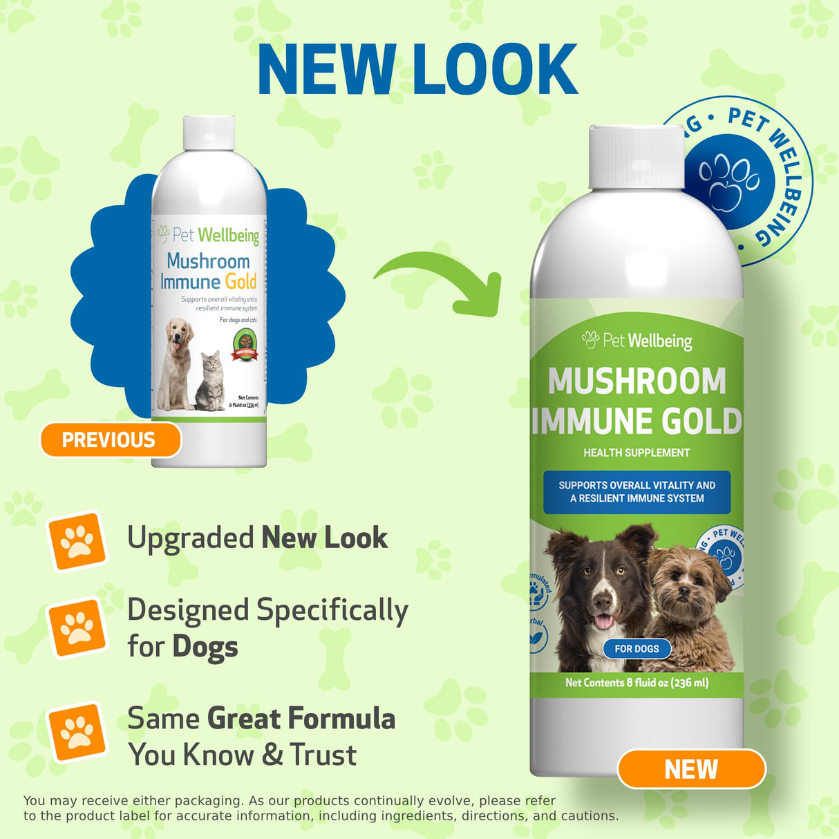 Pet Wellbeing Mushroom Immune Gold for Dogs - Complementary Immune Support with Functional Mushrooms Reishi, Maitake & Turkey Tail - NASC Certified & Vet-Formulated - 8 oz Liquid Formula
