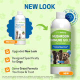Pet Wellbeing Mushroom Immune Gold for Dogs - Complementary Immune Support with Functional Mushrooms Reishi, Maitake & Turkey Tail - NASC Certified & Vet-Formulated - 8 oz Liquid Formula