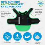 dog armour PRO Protective Dog Harness Vest for Dogs – Shield Your Pet from Raptor and Animal Attacks – Adjustable, Choke Free, Waterproof, Reflective (Small, Green)