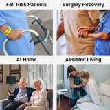 HCS Hospital Socks with Grips for Women & Men (6 Pairs) - Non Slip Socks for Elderly/Non Skid Socks for Seniors - Fall Risk Patient Slippers (Yellow)
