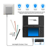 DS Lite Charger Kit Compatible with Nintendo DS Lite 100-240V Wall Plug Adapter with 4 Stylus Pen for Nintendo DS Lite