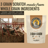 Scratch and Peck 3 Grain Scratch Chicken and Duck Supplemental Grain - 10 lbs Bag - Corn-Free and Soy-Free - 9.8% Protein, Certified Organic and Non-GMO Project Verified Chicken Food
