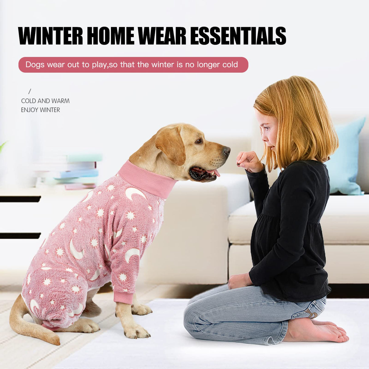 Dog Fleece Pajamas Large Dog 4 Legs Winter Clothes for Dog Fit Warm Jumpsuit for Dogs (Gray, XXL)