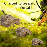 Repticircle Reptile Hide for Leopard Gecko, Bearded Dragon, Ball Python & Tortoise – Terrarium Habitat Décor, Snake & Lizard Hideout(Resin, Large)