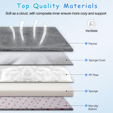 Magic Dog Super Soft Medium Dog Bed, 32 Inches Orthopedic Foam Pet Beds with Anti Slip Bottom, Dog Sleeping Mattress with Removable and Washable Cover, Grey M,32'' X 24'' X 3''