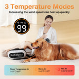 petaboo Dog Dryer - Ultra-Quiet 40dB Cat Mode, Portable & All-in-One Storage, 3-in-1 Nozzles & Adjustable Speed/Temp, Negative Ion Technology, BLDC Motor, Force Dryer for Dogs & Cats