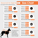 DENTRUN Dog Coat with Harness Built in, Extra Large Water-Repellent Dog Jacket, Turtleneck Windproof Reflective Strips for Great Dane, Orange, XXXL