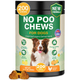 200 Chew No Poo Chews For Dogs-Coprophagia Stool Eating Deterrent-Stop Eating Poop For Canine- Dogs Poop Eat Deterrent Supplement With Probiotics&Digestive Enzymes Breath Aid Support-Chicken Flavor