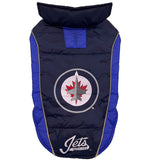 Pets First NHL Winnipeg Jets Puffer Vest for Dogs & Cats, Size Large. Warm, Cozy, and Waterproof Dog Coat, for Small and Large Dogs/Cats. Best NHL Licensed PET Warming Sports Jacket