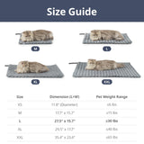 Petace Adjustable Temperature Heated Cat Bed & Dog Heating Pad with Timer, Chew-Resistant Cord, Thick and Soft Cover, Indoor Pet Heating Pad, 27.5" x 15.7"