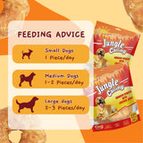 Jungle Calling Dog Treats Long Lasting, Rawhide Chews for Dogs, Chicken Wrapped Rawhide Donuts, Chewy Snacks for Medium Large Dogs