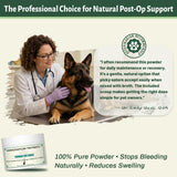 Quick Stop Bleeding for Dogs, Natural Herbal yunnan Sanqi Powder for Hemangiosarcoma, Hemoabdomen, Pericardial Effusion, Cancer Bleeding, Severe Bruising, Ulcer-Related Bleeding, Bloody Stools - 100g