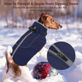 AOFITEE Small Dog Winter Coat, Waterproof Dog Winter Jacket with Zipper & Fleece Collar, Reflective Dogs Puffer Jacket, Small Pet Snow Coat Snowsuit for Yorkshire, West Highland