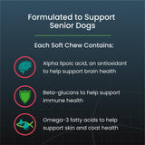 Nutramax Dasuquin Joint Health Supplement for Small to Medium Senior Dogs – for Immune Support, Skin & Coat Health, and Brain Health, 84 Soft Chews