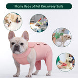 Kuoser Dog Recovery Suit for Back Legs, Thigh Wound Protective Sleeve for Dogs, Dog Recovery Sleeve for Female Male Dogs, Dog Onesie After Surgery Pet Surgical Suit for Spay Neuter, Pink XL