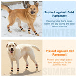 BEAUTYZOO 6PCS Dog Socks to Prevent Licking Paws, Anti Slip Dog Shoes for Hot Pavement Hardwood Floors, Traction Control Toe Grips Boots & Paw Protectors for Small Medium Large Senior Dogs, Khaki XL