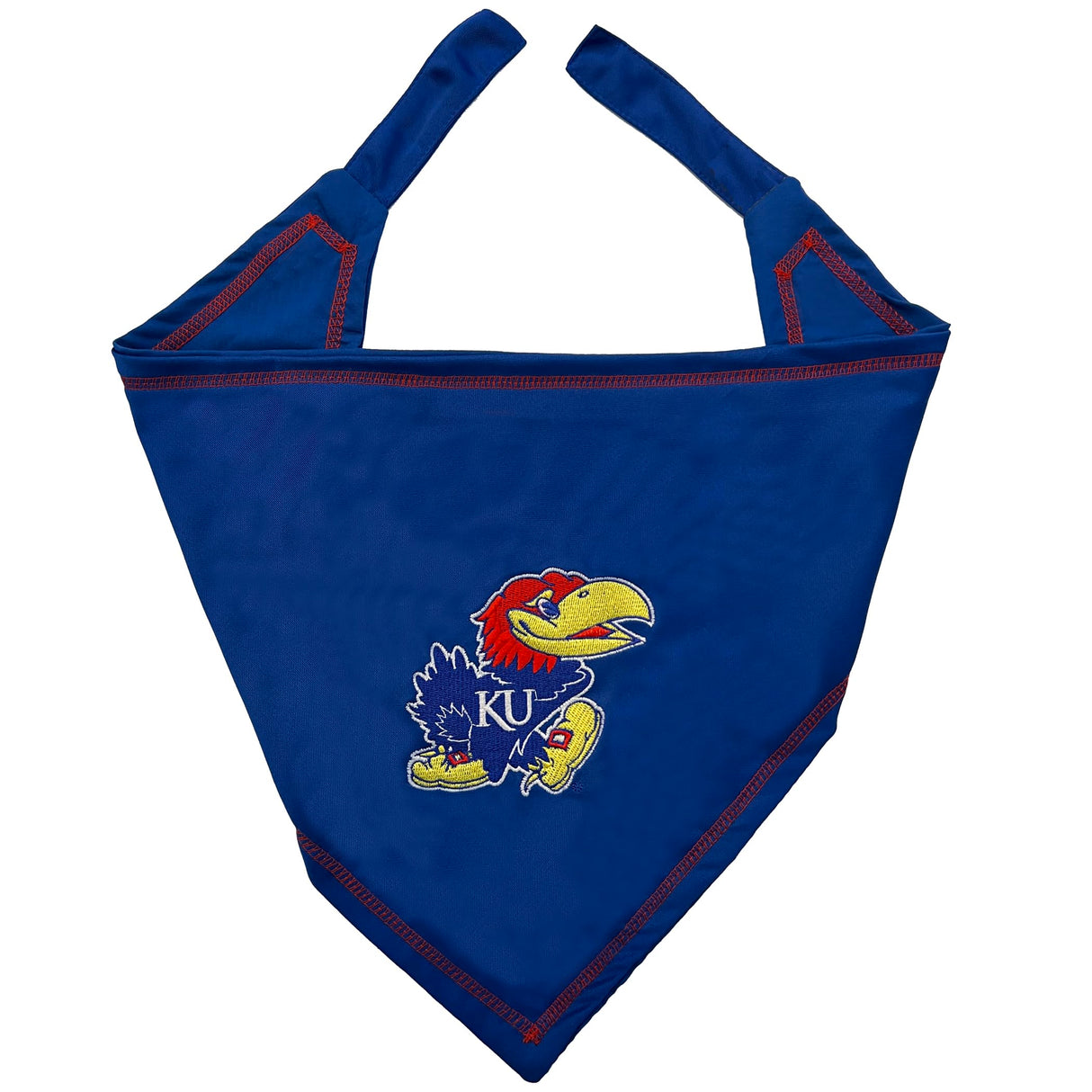 Pets First NCAA Kansas Jayhawks TIE Bandana, Size Large/X-Large. Dog Bandana Scarf Bib for Pet Cat Dog. The Ultimate Game-Day, Party Bandana