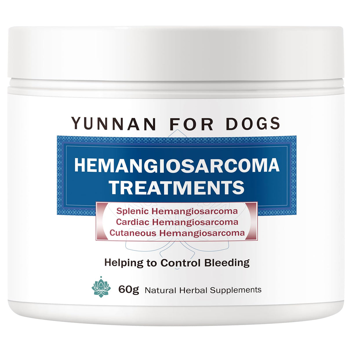 Quick Stop Bleeding for Dogs, Natural Yunnan Sanqi & Herbal Powder, Supports Internal Bleeding, Hemangiosarcoma, Bloody Stools, Post-Surgical Recovery, Ulcers, Severe Bruising, 60g