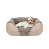INVENHO Small Dog Bed for Medium to Large Dogs - Rectangle, Orthopedic, Soft, Calming, Durable Pet Cuddler with Anti-Slip Bottom (20"x19"x6")