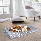 VANKEAN Dog Crate Mat - Reversible Cool & Warm Stylish Bed, Waterproof & Machine Washable, Supports Small to XXL Dogs, Grey
