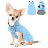 Mile High Life Dog Warm Coat, Small Dog Winter Jacket Windproof Water Resistant Cold Weather Coats Cozy Snow Jacket Vest for Puppies (Blue, X-Small Chest 11.8")