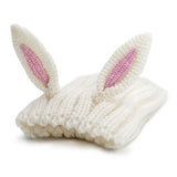 Zoo Snoods Bunny Costume - Knit Easter Dog Snood Ear Wrap for Pets, Warm Neck Cover for Halloween and Winter (Medium)