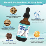 Nasal Congestion Relief Drops for Cats and Dogs, Sinus Support Supplement for Pets, Helps with Sneezing Runny Nose & Respiratory Comfort, Cat Dog Sinus Relief for Supports Clear Breathing