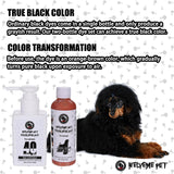 WELYEME Black Pet Hair Dye Kit, Permanent Dog Hair Dye with Hair Color Whisk, Brush, Mixing Bowl, and Glove(SuperBlack)