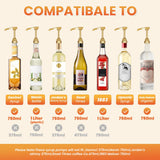 Coffee Syrup Pumps, 6 Pack Gold Syrup Pump, Skinny Syrup Pump for 750ml 25.4oz Syrup Bottle, Syrup Pump Dispenser for Kitchen Dinning Coffee Bar Drinking Mixes,Davinci,Jordans