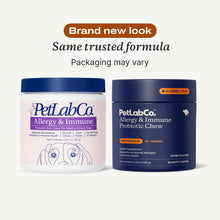 Load image into Gallery viewer, PetLab Co. Allergy &amp; Immune Daily Probiotics for Dogs. Supports Yeast Production, Seasonal Allergies, Intermittent Itchiness, Gut &amp; Digestive Health for Medium Size Dogs, Packaging May Vary

