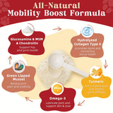 ZEBORA Glucosamine for Dogs - Joint Supplement for Dogs - Glucosamine Chondroitin, MSM, Omega-3, Collagen, Dog Hip and Joint Pain Relief, Support Mobility, Cartilage for Small & Large Breeds, 270g