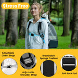 Conlun Cat Backpack Carrier for Small Dogs and Cats Fit Up to 15 Lbs,Small Dog Backpack, Foldable with 3-Side Mesh Windows, Pet Carrier for Travel & Hiking Friendly，Gray