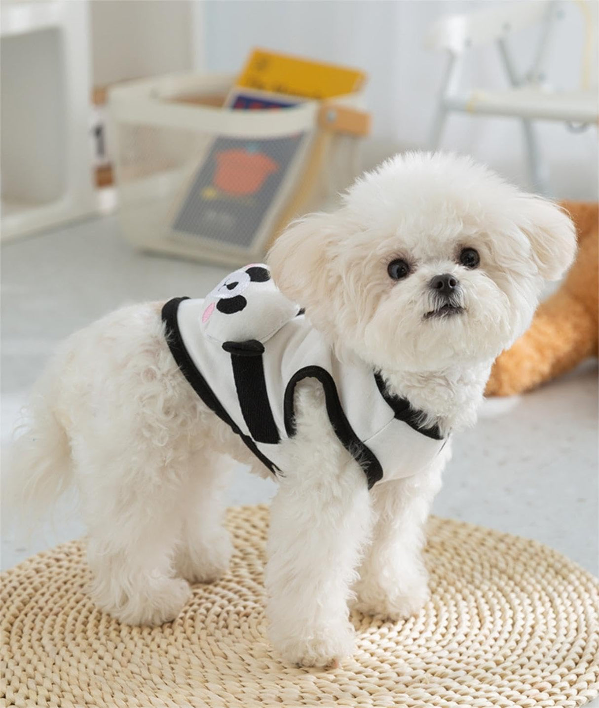Dog Shirts for Small Dogs Breathable Dog Outfit Soft Puppy Sweatshirt Dog Clothes Pet Shirts Summer Puppy Clothes Tank Top Sleeveless Vest Pet Clothes Dog Costumes for Small Dogs Black Panda L