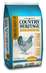 Country Heritage Chicken Layer Crumble 50lbs - 16% Protein Feed for Increased Egg Production & Strong Eggshells, High Protein