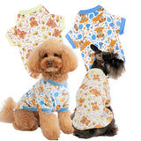 Pippo's Shop 2 Pack Dog Shirt Premium Peru Cotton–Fashionable and Cute, Pet Apparel Lightweight Stretch Puppy Cool Soft T-Shirt Smooth Breathable Clothes (Bee & Pup-Boy Pack, Small)