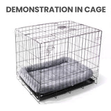 Patas Lague Bolster Dog Bed for Small Dogs 24''x18'', Soft Warm Foam Pet Sofa Bed, Machine Washable Pet Cat Crate Mat for Small Breeds, Taupe