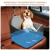 Dog Car Seats for Small/Medium Dogs, Puppy Car Seat with Thick Cushion, Detachable Washable Dog Carseat with Storage Pockets for Dogs Up to 35lbs (Grey)