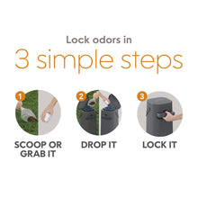 Load image into Gallery viewer, Pet Genie Pail | Dog Waste Disposal System for Outdoor and Indoor Odor Control | Dog Poop Trash can | Includes 1 Square Refill Bag That Lasts up to 2 Months
