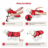 Dog Coat, Warm Dog Winter Coat Reflective Jacket Waterproof Fleece Vest, Pet Jacket Cozy for Cold Weather, Dogs Snowsuit Windproof, Adjustable Buckle for Large Extra Dogs