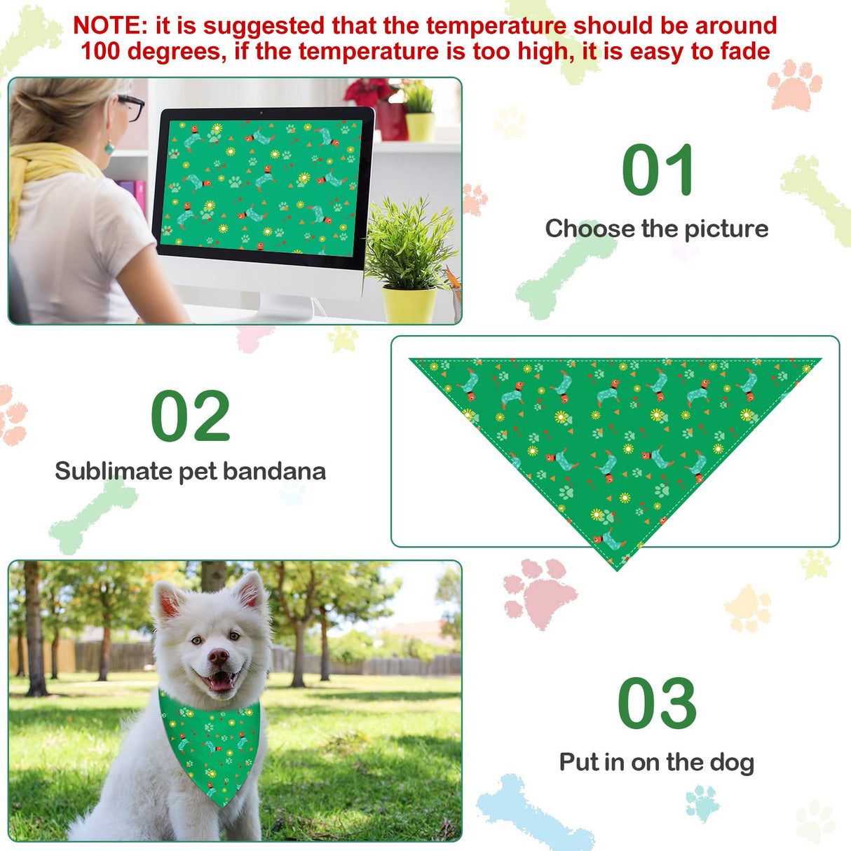 Saintrygo 20 Pcs Plain Dog Bandanas Bulk for Puppy Dogs Heat Transfer Adjustable Pet Bandanas Blank DIY Triangle Sublimation Washable Puppy Bibs Scarfs for Small Medium Large Pet(25 x 17 x 17 Inches)