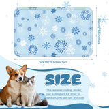 Nuanchu Dog Stroller Cooling Mat Waterproof Outdoor Pet Cooling Mat Washable Summer Cat Sleeping Blanket for Pet Stroller(11.81 x 19.69 Inches,Snowflake)
